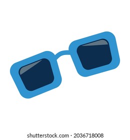 Sunglasses, isolated on a white background. Flat vector illustration