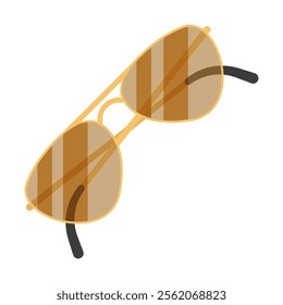 sunglasses isolated on white background, flat vector illustration