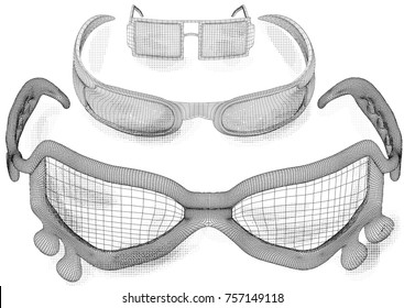 sunglasses isolated on white background. 10 EPS