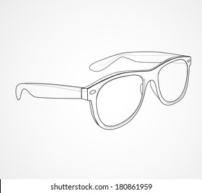 Sunglasses isolated vector illustration