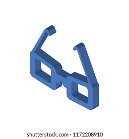 Sunglasses isometric left top view 3D icon