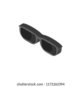 Sunglasses isometric left top view 3D icon