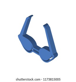 Sunglasses isometric left top view 3D icon