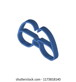 Sunglasses isometric left top view 3D icon