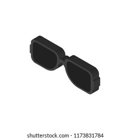 Sunglasses isometric left top view 3D icon