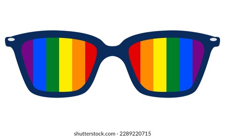 Gafas de sol Mes del Orgullo LGBTQ. diseño de camiseta Vector de ilustración imprimible mano