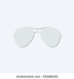 sunglasses - light gray vector icon