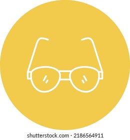 Sunglasses line circle icon vector image. Can also be used for web apps, mobile apps and print media.