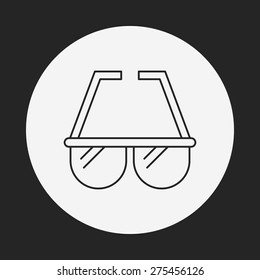 sunglasses line icon