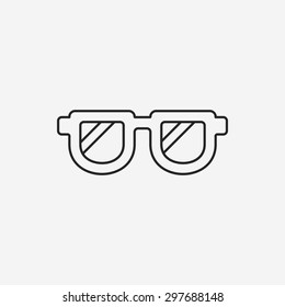 sunglasses line icon