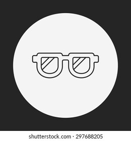 sunglasses line icon