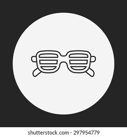 sunglasses line icon