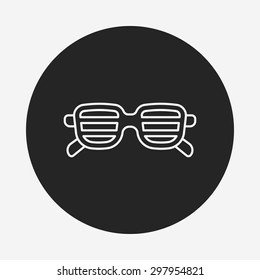 sunglasses line icon