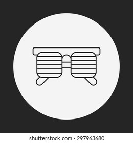 sunglasses line icon