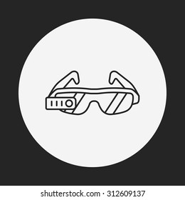 sunglasses line icon