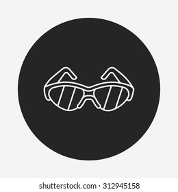 sunglasses line icon