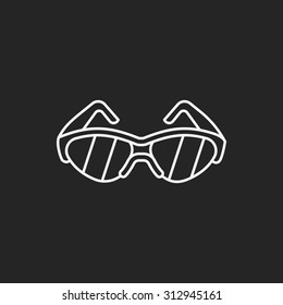 sunglasses line icon