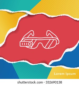 sunglasses line icon