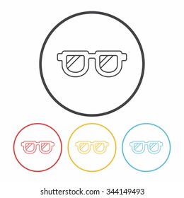 sunglasses line icon