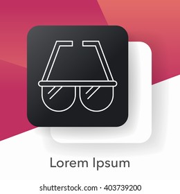 sunglasses line icon