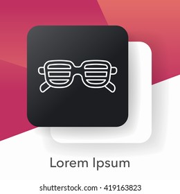 sunglasses line icon