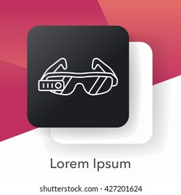 sunglasses line icon