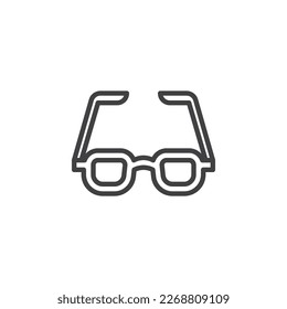 Sunglasses line icon. linear style sign for mobile concept and web design. Sun glasses outline vector icon. Symbol, logo illustration. Vector graphics