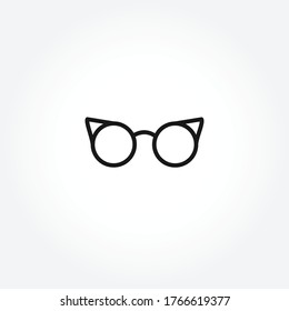 sunglasses line icon on white background