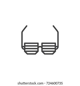 Sunglasses line icon, outline vector sign, linear style pictogram isolated on white. Symbol, logo illustration. Editable stroke