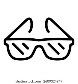 Sunglasses line icon, vision eyes concept. Vector graphics. Eyeglasses sign on white background, style mobile or design