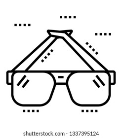 Sunglasses line vector icon 