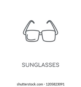 Sunglasses linear icon. Sunglasses concept stroke symbol design. Thin graphic elements vector illustration, outline pattern on a white background, eps 10.