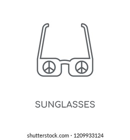 Sunglasses linear icon. Sunglasses concept stroke symbol design. Thin graphic elements vector illustration, outline pattern on a white background, eps 10.