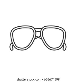 Sunglasses linear icon. Thin line illustration. Aviators contour symbol. Vector isolated outline drawing