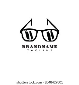 sunglasses logo icon design template cute modern vector illustration