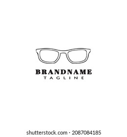 sunglasses logo icon design template black modern vector