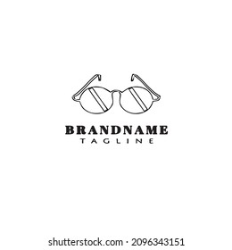 sunglasses logo icon design template black modern vector