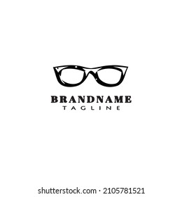 sunglasses logo icon design template black modern vector