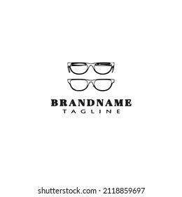 sunglasses logo icon design template black modern vector illustration