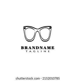 diseño de icono de gafas de sol ilustración negro vectorial moderno