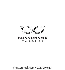 sunglasses logo icon design template black modern vector illustration