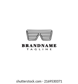 sunglasses logo icon design template black modern illustration