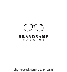 plantilla de diseño de icono de gafas de sol ilustración de vector lindo moderno