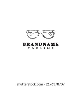 Sonnenbrillen Logo-Design-Vorlage schwarz-modern Vektorcute