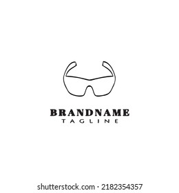 sunglasses logo icon design template black modern vector