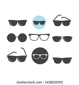 sunglasses logo icon vector illustration design template