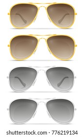 sunglasses for men in metal frames stock vector illustration isolated on white background