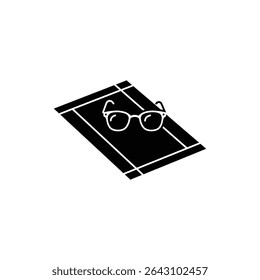 Sunglasses on Beach Towel Minimal for Summer Relaxation and Beach Vibes