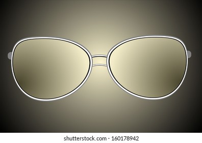 Sunglasses on black background