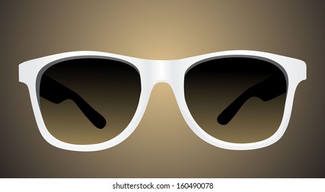 Sunglasses on black background